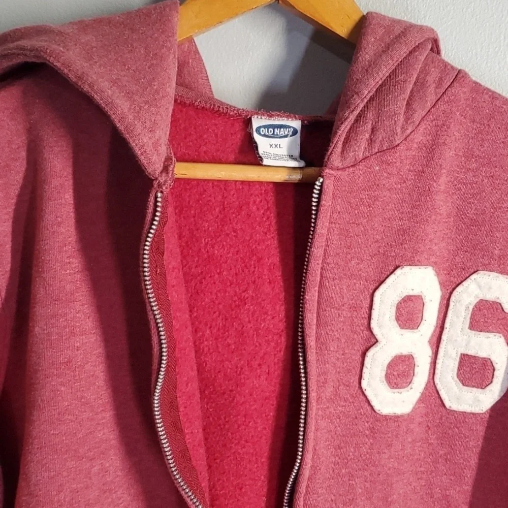 Old‎ Navy hoodie girl's size xxl sweat jacket soft inside muted burgundy
